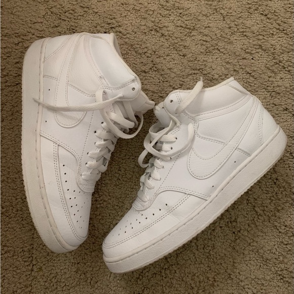 Nike All-White High-Top Sneakers - Picture 2 of 4